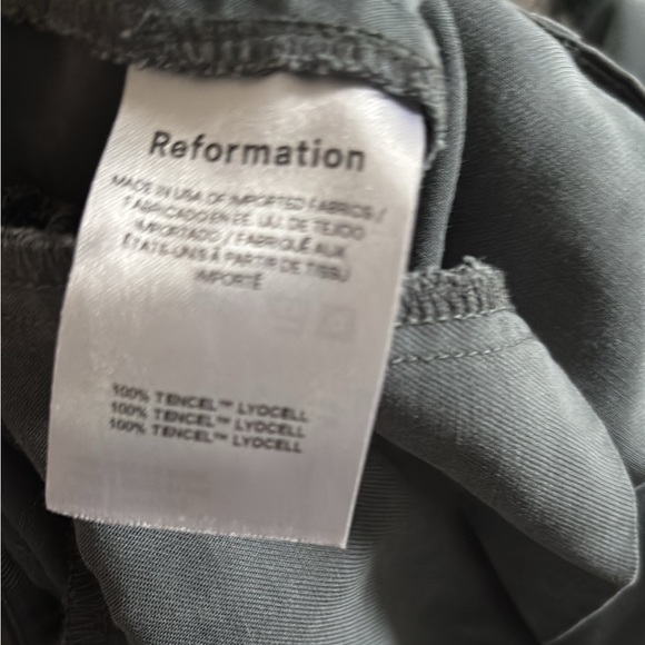 Reformation Mason High Rise Relaxed Wide Leg Pants Slate Gray 10 - Picture 5 of 5